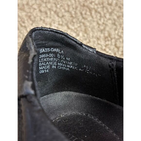 G.H. Bass & Co Darla pebbled leather black slip on loafers women shoes SZ 6.5 M - Picture 6 of 9